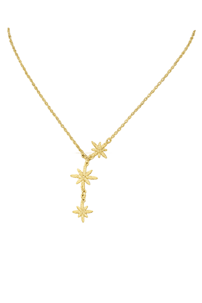 Handcrafted gold star necklace by Belle Jewellery