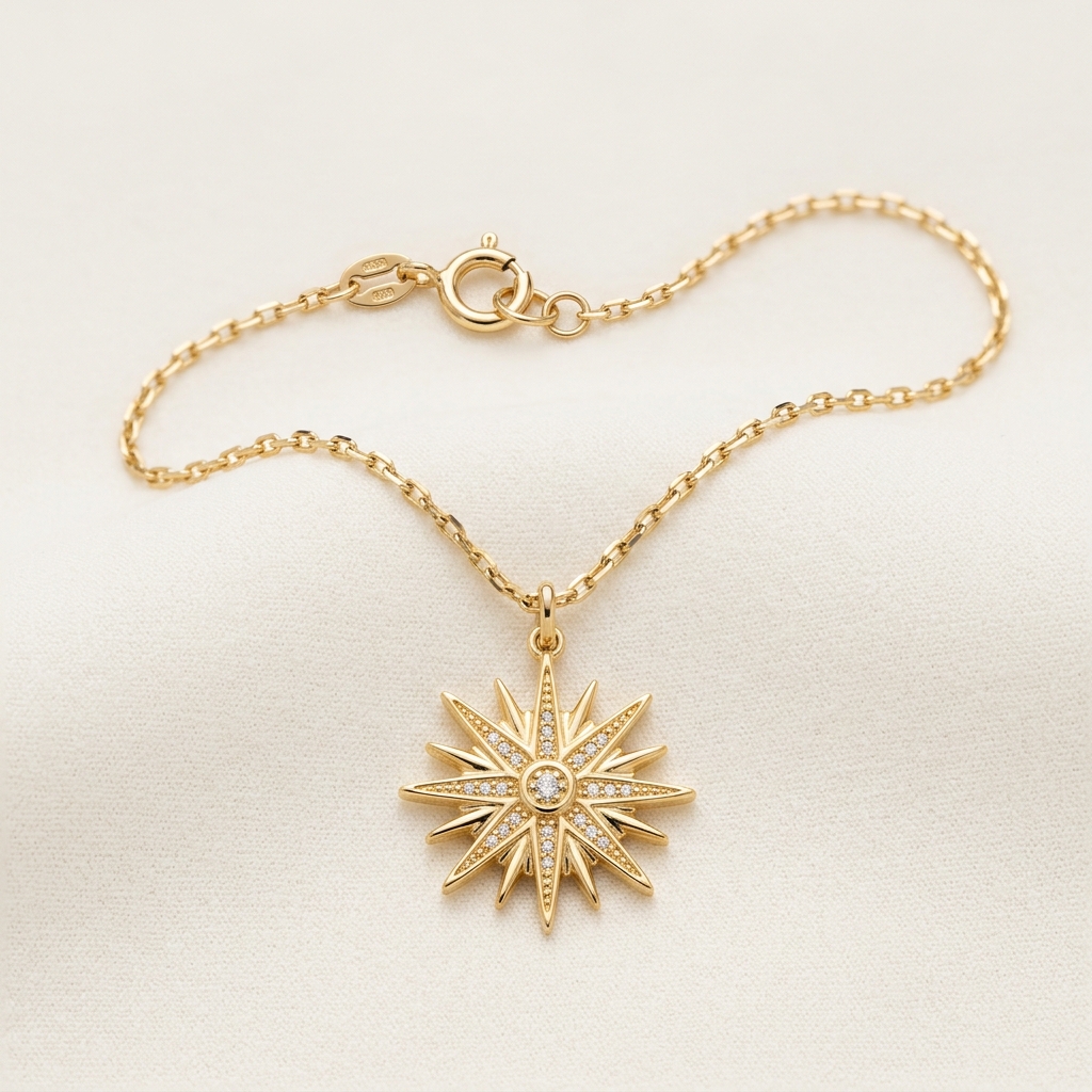 Sunburst Charm Necklace