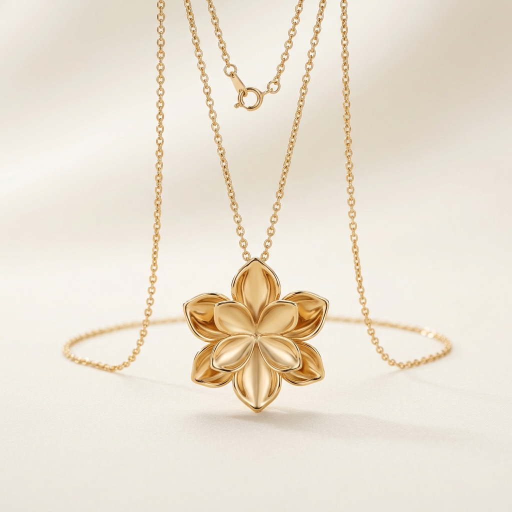 Gold Petal Pendant